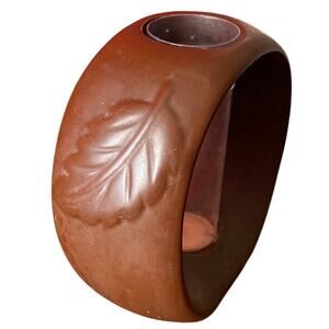 Mid Century Modern Brown Donut Vase Fall Autumn Minimalist Propagation Ikebana